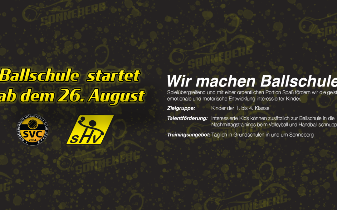 Ballschule – Startet am 26.august