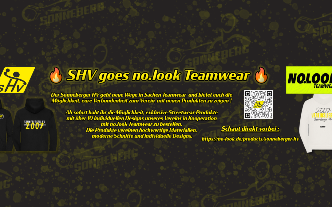 SHV News — Kooperation mit  no.look Teamwear