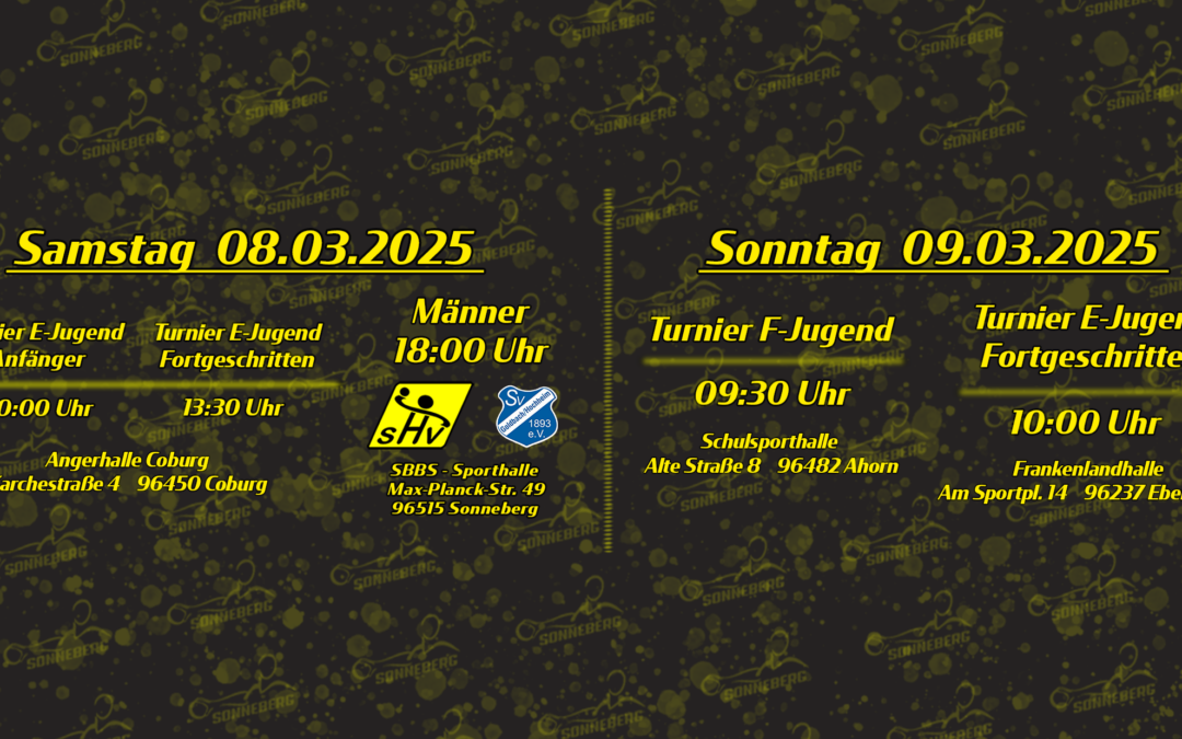 Vorschau aufs Wochenende 08. – 09.03.2025