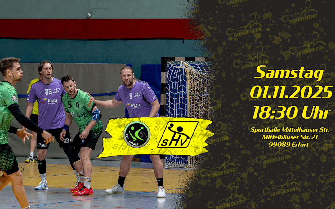 Vorschau auf Wochenende 01.11.2025 — Auswärtsfahrt für die Männer des SHV
