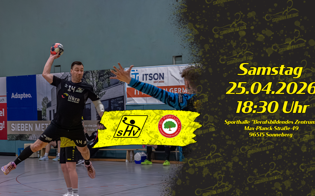 Vorschau aufs Wochenende 25.04.2026 — Erster Matchball zur Meisterschaft für die Sonneberger Männer