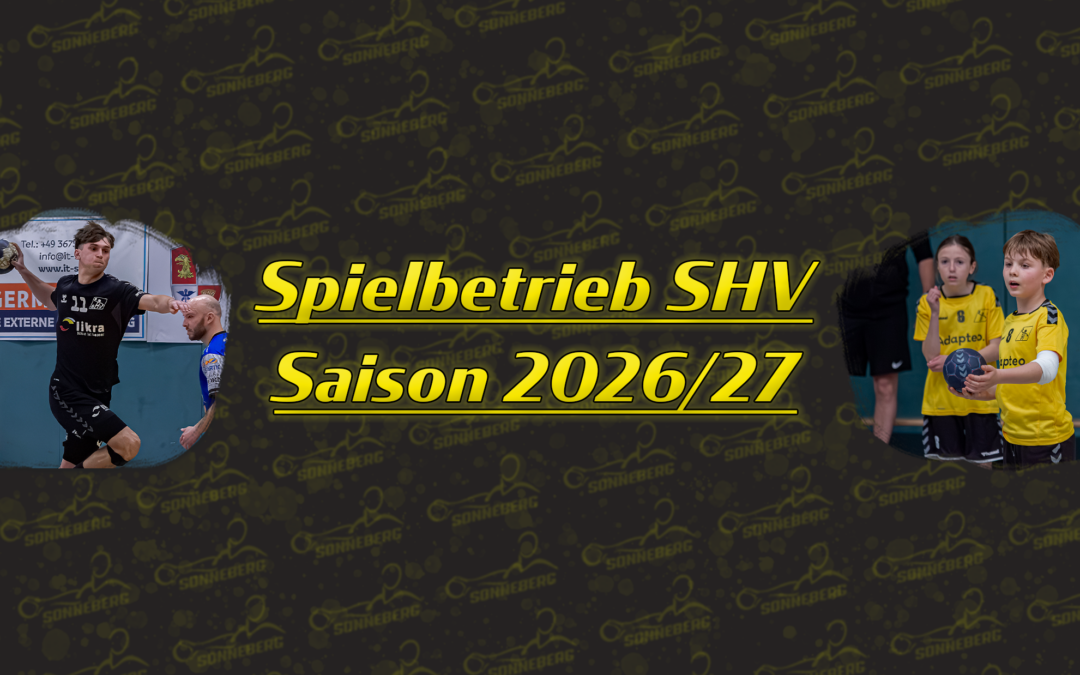 Spielbetrieb Sonneberger HV — Saison 2026/27