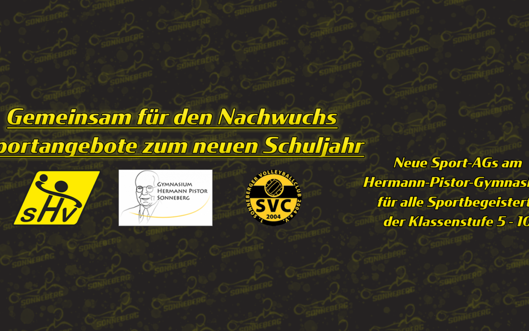Gemeinsam für den Nachwuchs — Sportangebote zum neuen Schuljahr
